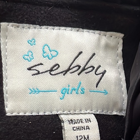 Sebby Girls Toddler faux wool winter coat 12M - Picture 8 of 11